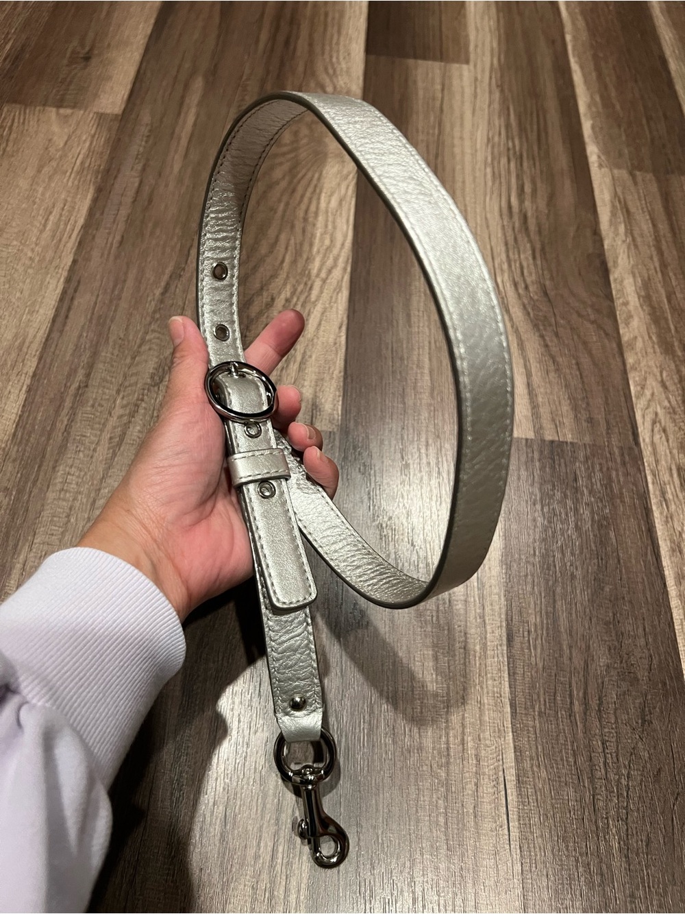 Coach Zoe Shoulder strap - Metallic Silver Leather replacement strap - Picture 2 of 10